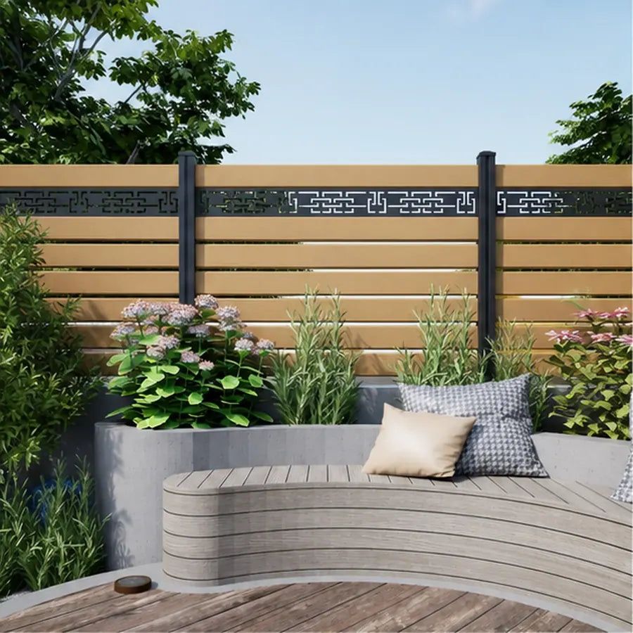 Vertical Slat Fencing, model YH-FN-004