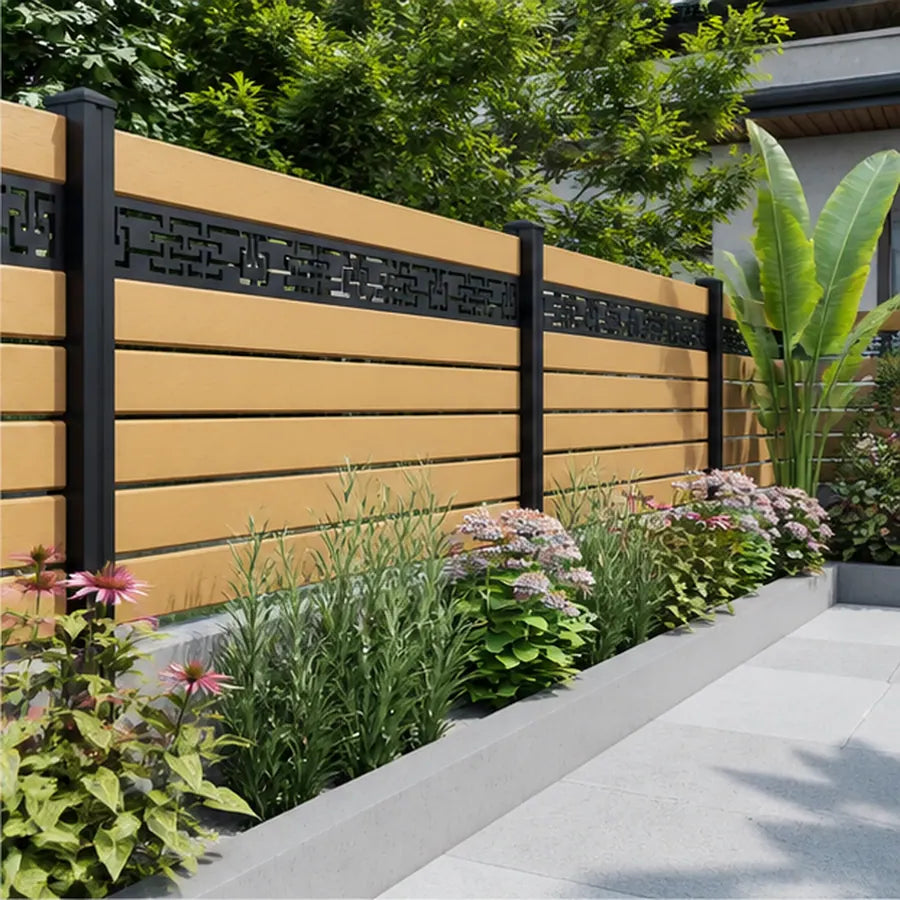 Vertical Slat Fencing, model YH-FN-004